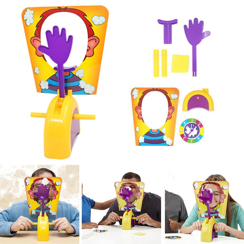 Pie Face Game Party Fun Cake Cream Game Pie in the Face Family Party Fun Game - Image 1 of 4