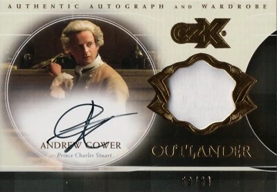 Outlander CZX, Andrew Cower ‘Charles Stuart’ Autograph Wardrobe Card AGW #59/80 - Image 1 of 2