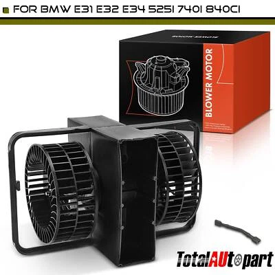 Motor de ventilador aquecedor para BMW E34 525i 530i 535i 740i E32 com gaiola de ventilador 64111466018 - Imagem 1 de 4