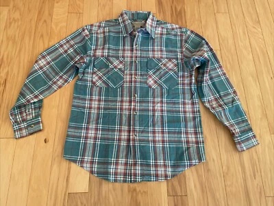 A Scandia Woods 100% Cotton Button Up Green/Red Flannel Shirt. Size Medium  - Image 1 of 4