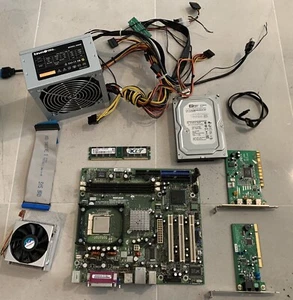 Vintage Computer Components Lot P4 CPU Socket PGA478B Motherboard And Parts - Picture 1 of 12