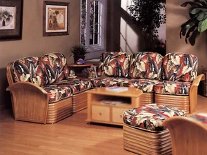 Rattan Living Room Furniture Modular Sectional 7 Piece Sofa Set - Picture 1 of 2