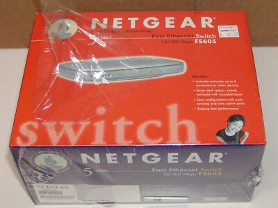 Netgear FS605 100 Mbps 4-Port 10/100 有线型 Fast Ethernet Switch 全新 开箱 — 第 1/4 张图片