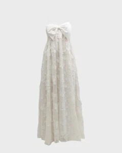 Cami NYC “Loa” Silk Chiffon Applique Bow Maxi Dress NEW W/TAGS Size 2 - Picture 1 of 16