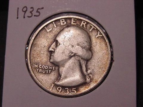1935 WASHINGTON QUARTER F NICE FREE SHIPPING Cover