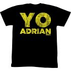 Rocky Tall T-Shirt Distressed Yellow Yo Adrian Black Tee