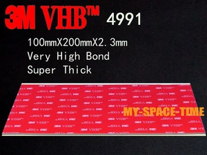 3M VHB #4991 Double-sided Acrylic Super Thick Foam Tape Automotive 100mm X 200mm - Picture 1 of 4