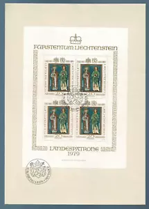 SG38 LIECHTENSTEIN 1979 FDC sheet patron saints - Picture 1 of 2