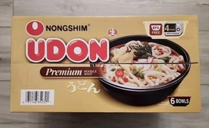 Nongshim Udon Noodle Soup Bowl 9.73 oz 6 Ct Food Eatery Healthy Snack Cooking - Picture 1 of 3