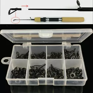 80pcs Snake Guide & Tip-top Eye Ring, Hook Keeper Set for Fly Rods - Foto 1 di 5