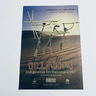 Vintage Billabong 90s Poster Billabong Indigenous Invitational ‘97 Rare Print Ad - image 1 of 4