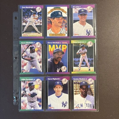Juego de 27 cartas del equipo Donruss New York Yankees 1989 Mattingly Henderson Foto 1 de 4