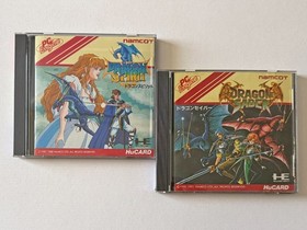 PC Engine Dragon Spirit Saber Set Lot PCE NEC namco Shooter Game HuCard Japan JP