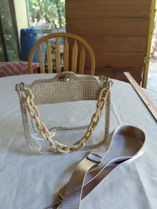 Transparente Handtasche Umhängetasche verziert Konzerte Veranstaltungsorte Reisen - Bild 1 von 8