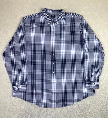 Camisa Brooks Brothers Para Hombre 2XLT Azul Cuadros Sin Hierro Algodón Supima Abotonada Foto 1 de 4
