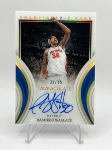 2022-23 Panini Immaculate Collection Championship Runs Rasheed Wallace Auto /75 - Picture 1 of 4