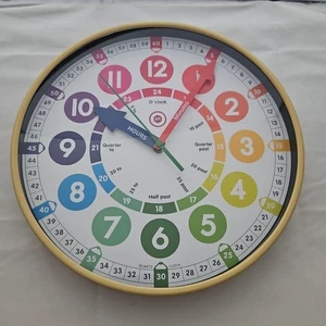 Children’s Learning Large 12” Wall Clock - Picture 1 of 3