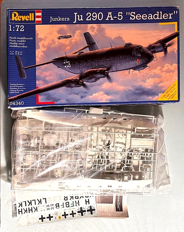 REVELL 04340 - JUNKERS Ju 290 A-5 "SEEADLER" - 1/72 PLASTIC KIT - Immagine 1 di 1