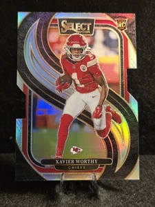 2024 Select - Premier Level Xavier Worthy #119 Silver Prizm Die-Cut (RC) Chiefs - Bild 1 von 2