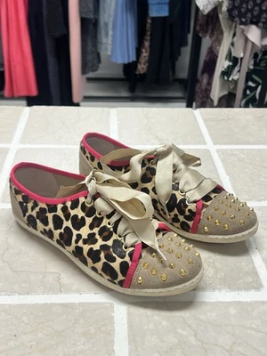 LONDON SOLE JANE WINKWORTH Cheetah Sneakers - Size 38 - Image 1 of 4