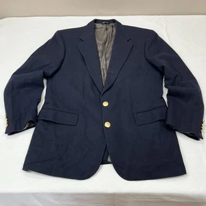 Vintage Ralph Lauren Polo University Club Blazer 42 Navy Blue USA Union Made - Picture 1 of 15