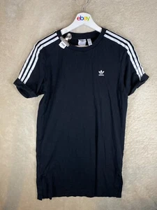 adidas Casual T-Shirts Dress Size S Womens Black Logo Short Sleeve - Picture 1 of 10