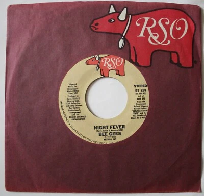 Bee Gees - Night Fever/Down the Road 45 Mint Vinyl 1977 - Image 1 of 4