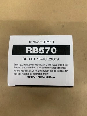 Linear Pro GTO Gate Opener Transformer RB570 18VAC 2200mAGT - Image 1 of 3