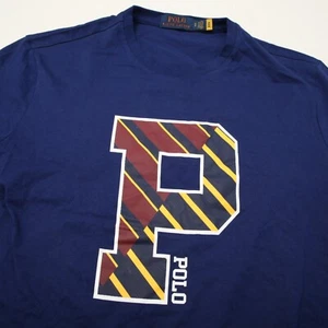 Polo Ralph Lauren T Shirt Herren Small Varsity Big P Blau Kurzarm - Bild 1 von 11