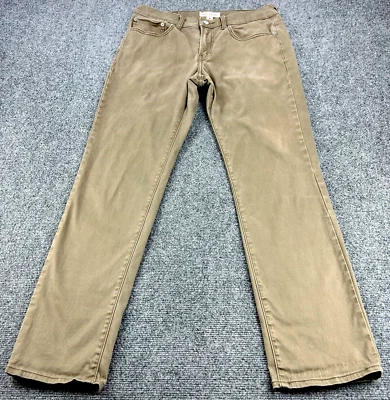 Lucky Brand Jeans Mens 31x32 Khaki Brown 121 Slim Straight Leg - Image 1 of 4