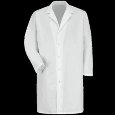 Red Kap KP38WH Lab Coat, Long Sleeve, Snap Closure 80/20 Blend (1pc) XX Large - Image 1 of 4