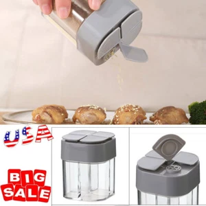 4 In 1 Spice Jar Dispenser Container Plastic Seasoning Bottle Kitchen Organizer - Picture 1 of 11