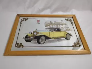Vintage Rolls Royce framed Mirror 1936 Rolls Royce Man Cave Automotive Ad - Picture 1 of 8