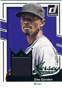 2016 Donruss DEE GORDON Green Game Used Jersey Kings 33/99 Marlins