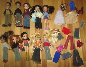 10 Bratz Puppen 7 weiblich 3 Männchen alle gekleidet mit extra Kleidung Zwillinge Minis 5 Zoll hoch - Bild 1 von 8