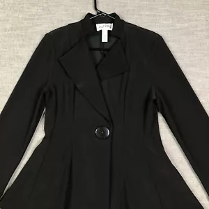 Joseph Ribkoff Jacket Womens 8 Black 201436 Single Button Blazer Tailored - Picture 1 of 9