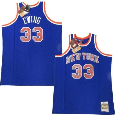 91-92 Patrick Ewing #33 Knicks Mens Mitchell & Ness Swingman 75th Diamond Jersey - Image 1 of 4