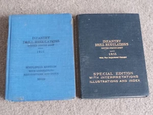Antikes Paar Infanterie Drill Regulations US Army 1911, vereinfacht & speziell... - Bild 1 von 19