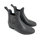 Storm by Cougar Gray Pull On Ankle Rain Boots Sz 8 Celeste