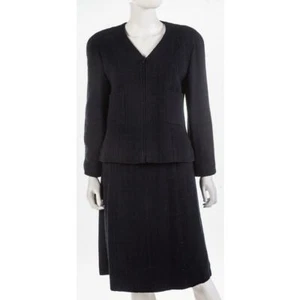 Vintage Chanel Navy Zweiteiler Rock und Jacke Frühjahr 1999 Größe 44 - Bild 1 von 14