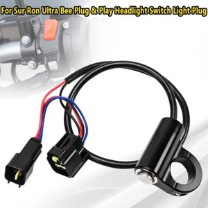 Black Plug And Play Headlight Switch 12V Light Plug For Sur-Ron Ultra Bee 2023 - Bild 1 von 15