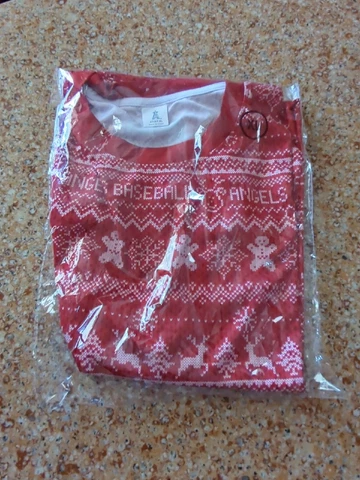LA Angels Ugly Christmas Sweater T Shirt 6/9/23 SGA Exclusive Size XL Brand New Cover