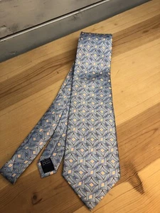 NWOT - Canterbury - Men's Blue and Pink Silk Neck Tie - 59" X 4" 228 - Picture 1 of 8
