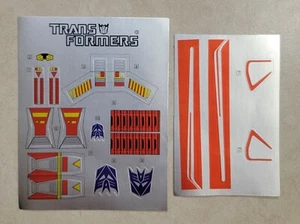 TRANSFORMERS G1 DIRGE STICKER SHEET RARE! DECEPTICON SEEKER TOY DECALS LABELS - Picture 1 of 2