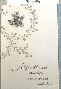 Hallmark SYMPATHY Cards "A life well-lived,Someone who meant So Much" 16V 129A - Picture 1 of 41