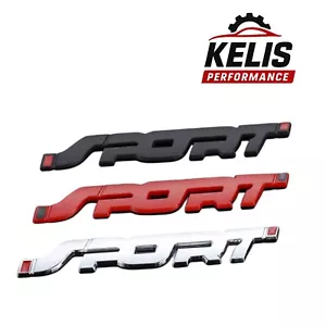 3D Metal SPORT Logo Emblem Badge Decal Sticker Car Body Fender Black Silver Red - Picture 1 of 4