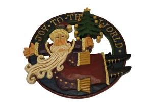 David Frykman Portfolio Joy To The World Santa Wall Hanging Decoration DF2038 - Picture 1 of 5