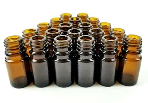 20 Botellas de Aceite Esencial 5 ml VACÍAS Usadas Ámbar 5 ml Botellas Sin Tapas - Imagen 1 de 7