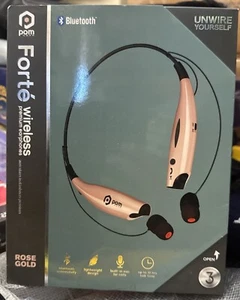 Pom Gear Forte Wireless Premium Earphones Rose Gold - Picture 1 of 3