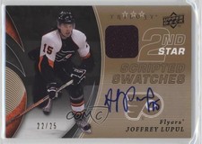 2008-09 Upper Deck Trilogy Scripted 2nd Star Swatches /25 Joffrey Lupul Auto